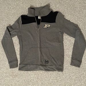 Women pink Purdue quarter zip